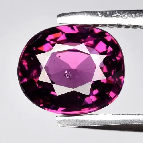 1.30ct 6.8 x 5.8mm VS Cushion Natural Purplish Pink Rhodolite Garnet - Tanzania