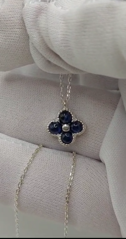 2.34gr. 925 Ayar Gümüş, 0.95ct Natural Safir(Heated) Kolye