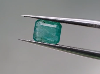 0.98ct 6.1x5.1mm Octagon Natural Emerald , Zambia