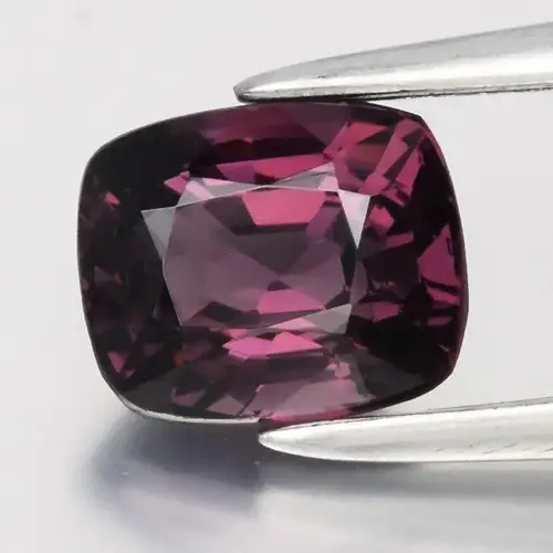1.35ct 6.8x5.5mm VVS Cushion Natural Plum Purple Spinel - Burma