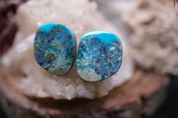 10.75ct 14.8x11.7mm Natural Turquase  Pair