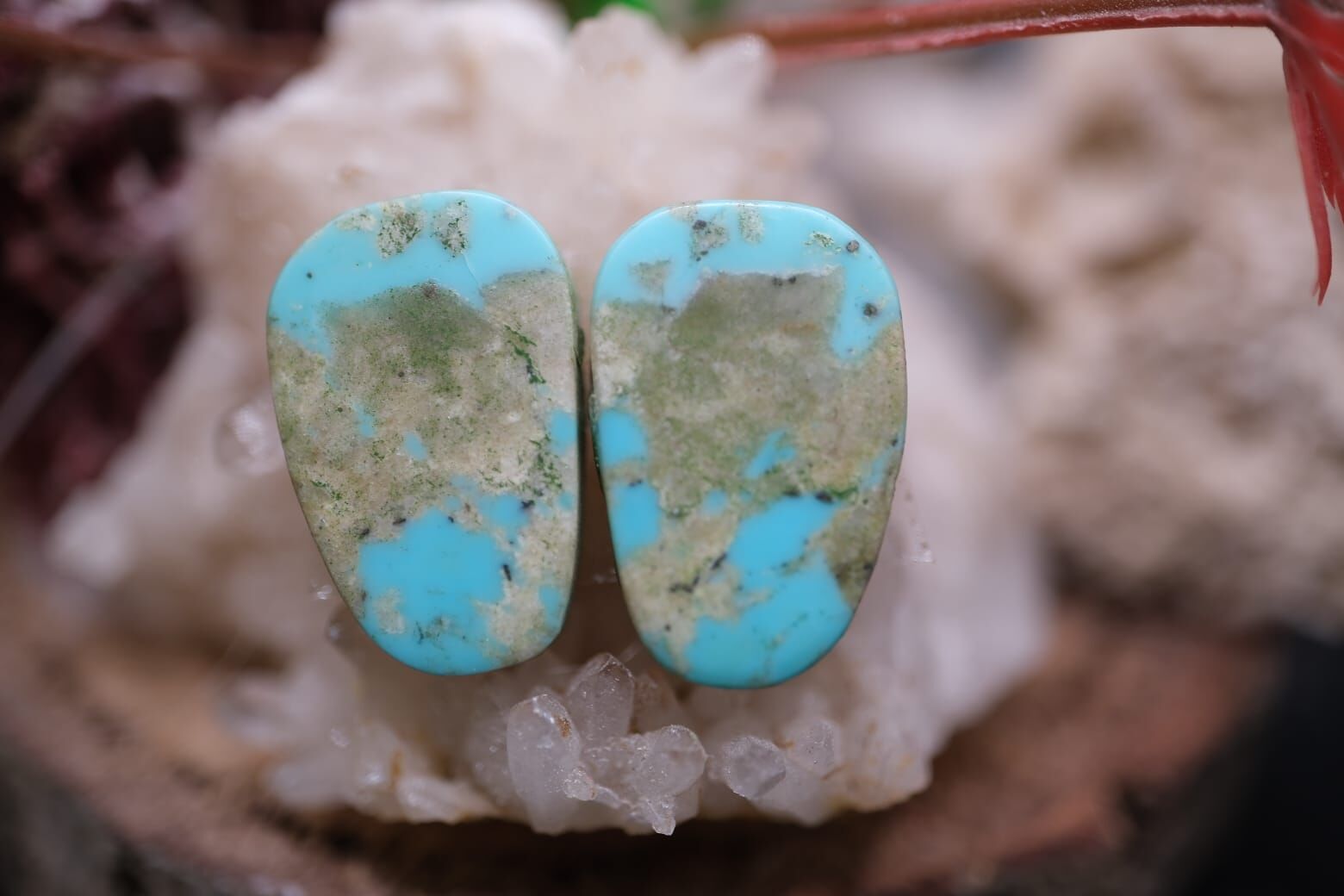 9.60ct 17.3x11.3mm Natural Turquase  Pair