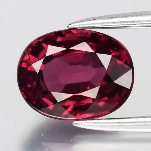 1.43ct 7x5.5mm Oval Natural Purplish Pink Rhodolite Garnet - Mozambique Gem