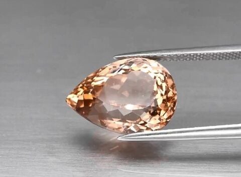 8.30ct 14.2x10.2mm Pear Natural Champagne Topaz, Brazil