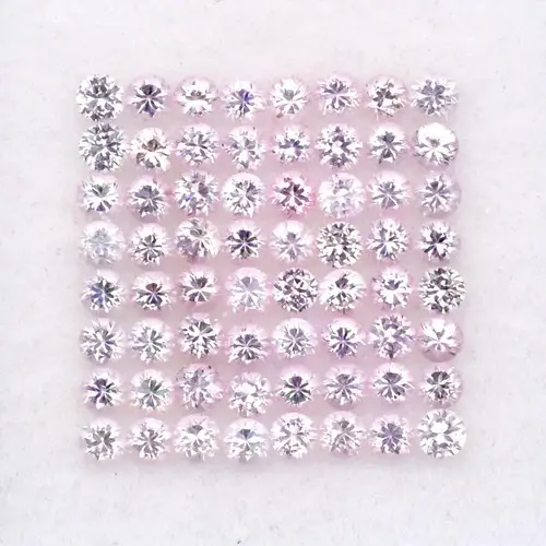 1.44ct  64p Lot 1.7mm VS-IF Round Brilliant Natural Light Pink Spinel - Burma