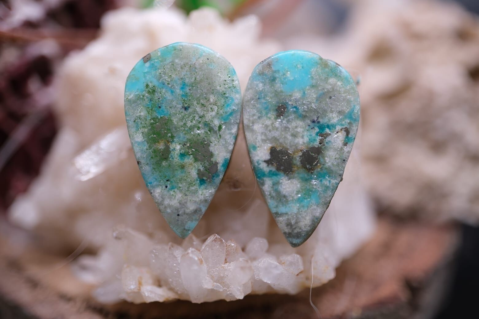 13.00ct 19.3x11.6mm Natural Turquase  Pair