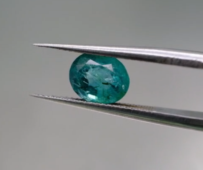1.36ct 7.5x6.3mm Oval Natural Emerald , Zambia