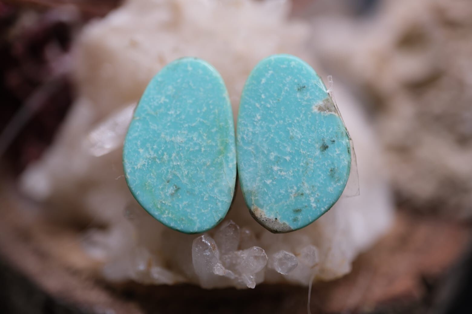 9.50ct 16.7x11.6mm Natural Turquase  Pair