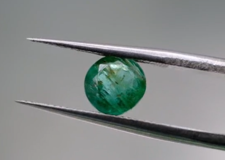 1.41ct 6.6mm Round Natural Emerald , Zambia
