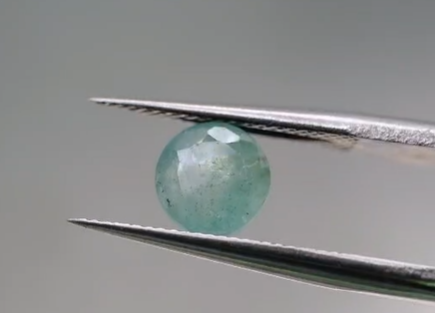 1.43ct 6.6mm Round Natural Emerald , Zambia