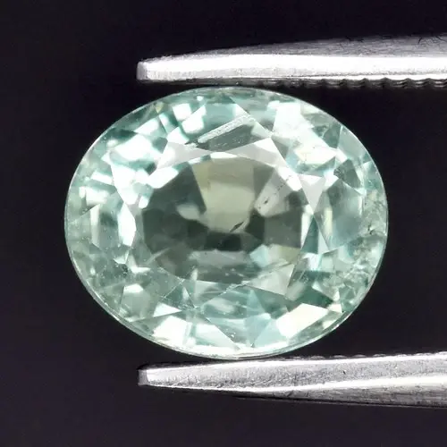 1.53ct 7.5x6.5mm VS Oval Natural Bluish Green Beryl - Africa