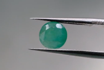 1.51ct 7mm Round Natural Emerald , Zambia