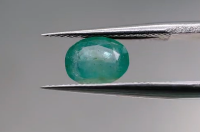 1.55ct 7.8x6mm Oval Natural Emerald , Zambia