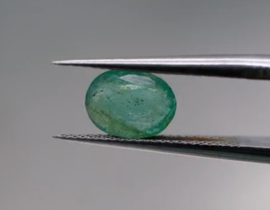 1.55ct 7.5x5.8mm Oval Natural Emerald , Zambia