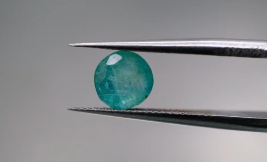 1.16ct 6.4mm Round Natural Emerald , Zambia