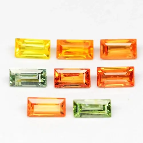 1.56ct t.w 4.0 x 2.0 mm 8pcs Lot  Baguette Multi Color Sapphire - Songea