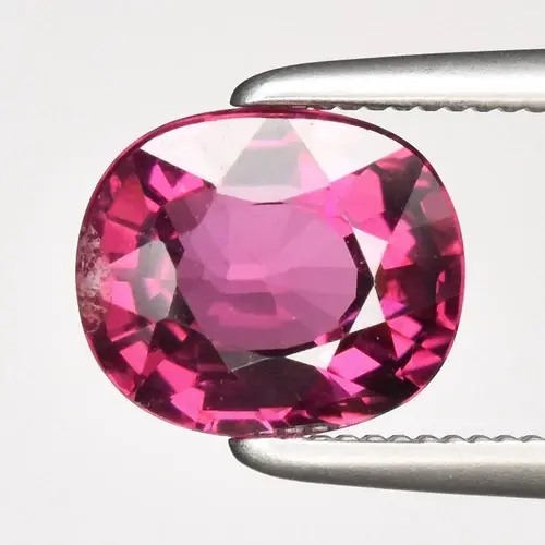 1.57ct 7.3 x 6.2mm VS Cushion Natural Purplish Pink Rhodolite Garnet - Madagascar Gem