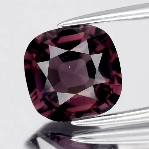 1.64ct 7x7mm VS Cushion Natural Purple Spinel - Burma