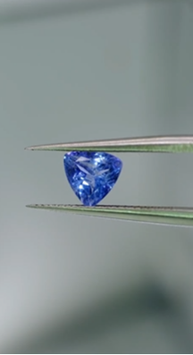 0.88ct 6mm Trillion Natural Tanzanite , Tanzania