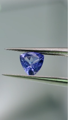 0.69ct 5.8mm Trillion Natural Tanzanite , Tanzania
