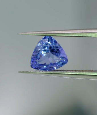 1.36ct 7.4mm Trillion Natural Tanzanite , Tanzania