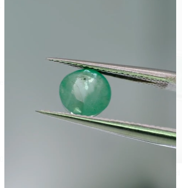 1.26ct 6.5mm Round Natural Emerald Zambia