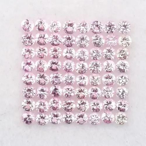1.88ct 64pcs Lot  1.5mm VS-IF Round Brilliant Natural Pink Spinel - Burma