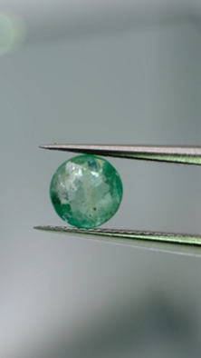 0.83ct 6mm Round Natural Emerald Zambia