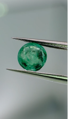 1.16ct 7.1mm Round Natural Emerald Zambia