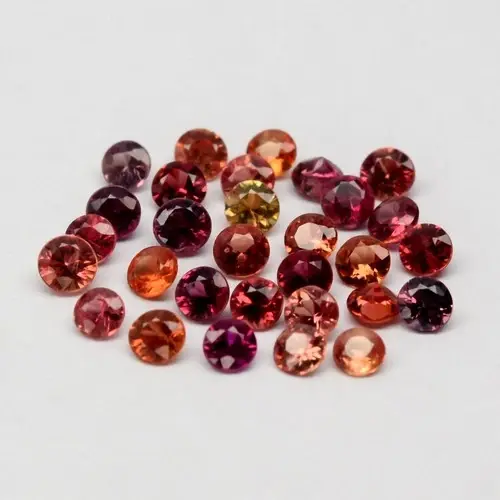 1.97ct t.w 2.2 to 2.5mm 30pcs Lot  VS-VVS Round Brilliant Multi-Color Sapphire Songea