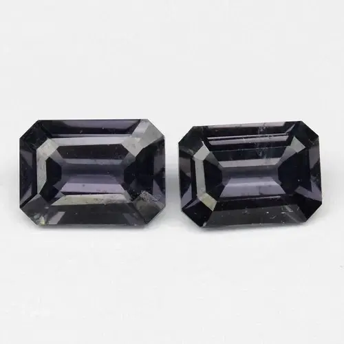 2.03ct t.w Pair 2pcs 7x5mm  VS Octagon Natural Purple Spinel - Burma