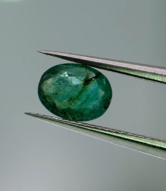 0.91ct 7.1x5.5mm Oval Natural Emerald Zambia