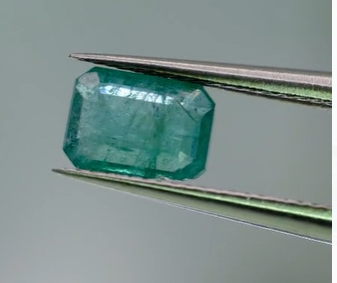 0.95ct 7x5mm Octagon Natural Emerald Zambia