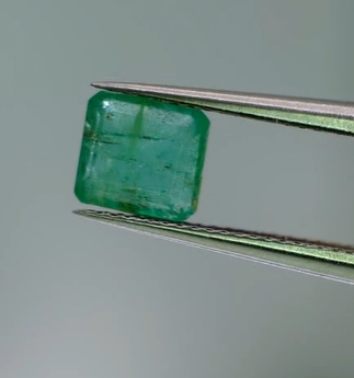 0.98ct 5.9x5.5mm Octagon Natural Emerald Zambia