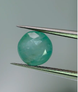 1.55ct 7mm Round Natural Emerald Zambia