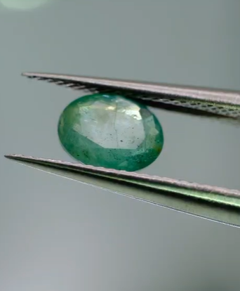 0.81ct 6.9x5.4mm Oval Natural Emerald Zambia