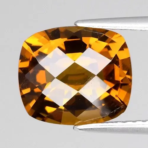 2.91ct 10x8.7mm VVS Cushion Natural Yellow Citrine - Brazil