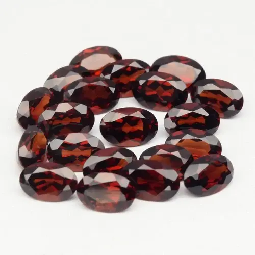 11.42ct t.w 6x4mm 20pcs Lot  VS-VVS Oval Natural Reddish Orange Garnet - Africa