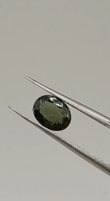 1.35ct 7.7x6mm Oval Natural Green Tourmaline