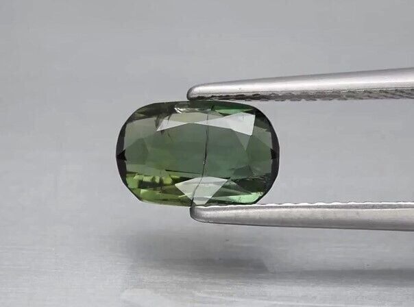 1.46ct 8.8x5.8mm Cushion Natural Unheated Green Tourmaline, Mozambique