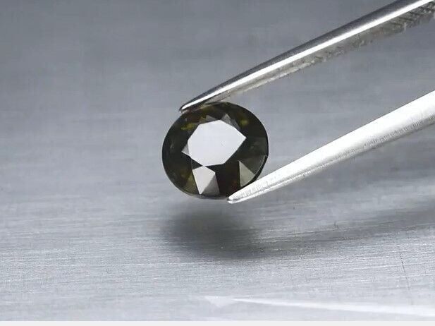 1.40ct 7mm Round Natural Unheated Green Tourmaline, Mozambique