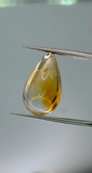 11.75ct 18.5x11.2mm Pear Cabachon Natural Citrine