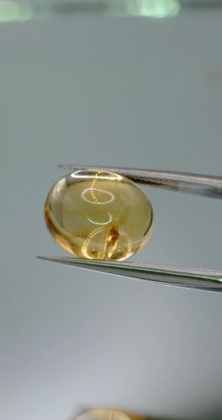 10.30ct 13.6x11.4mm Oval Cabachon Natural Citrine