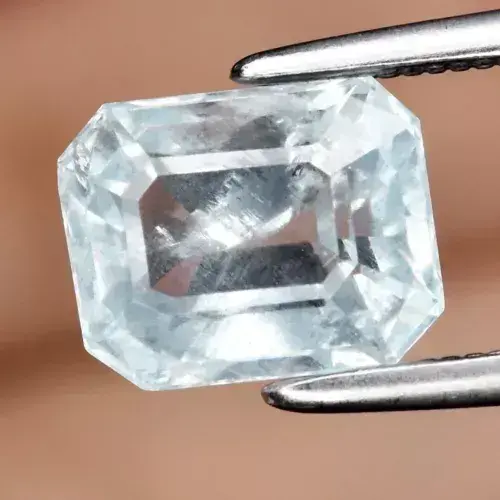 1.67ct 7.7x6mm Octagon Natural Unheated Blue Aquamarine Gemstone, Africa