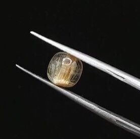 1.30ct 7x7mm Natural Golden Rutilated Quartz