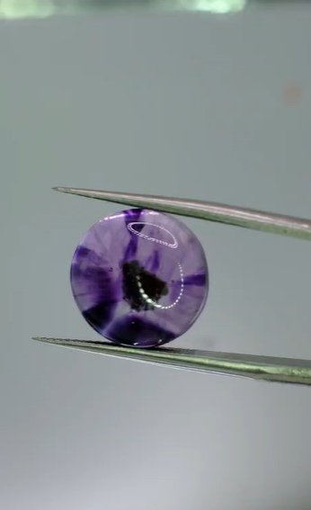 8.20ct 13.4mm Round Cabachon Natural Star Amethyst