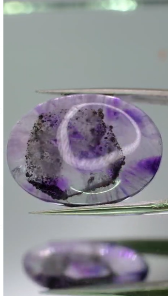 29.65ct 29.8x22.3mm Oval Cabachon Natural Star Amethyst