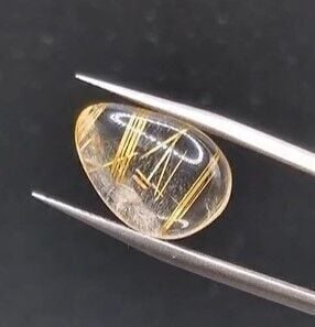 7.06ct 17.1x11.7mm Pear Natural Golden Rutilated Quartz