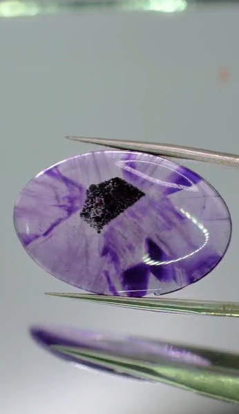 23.95ct 31x20.3mm Oval Cabachon Natural Star Amethyst