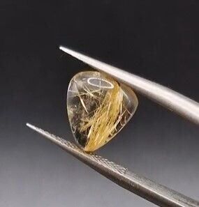 2.75ct 11x9mm Pear Natural Golden Rutilated Quartz
